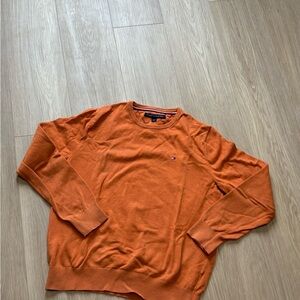 Tommy Hilfiger Men's Orange Sweater in good condition